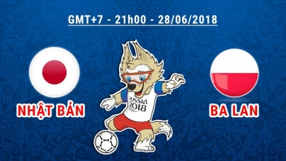 Soi kèo Nhận Bản vs Ba Lan, 21h00 ngày 28/06, World Cup 2018