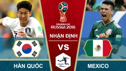 Soi kèo Hàn Quốc vs Mexico, 22h00 ngày 23/06, World Cup 2018