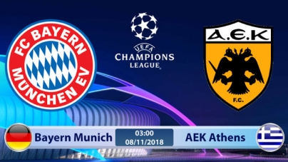 Soi kèo Bayern Munich vs AEK Athens, 03h00 ngày 08/11, UEFA Champions League